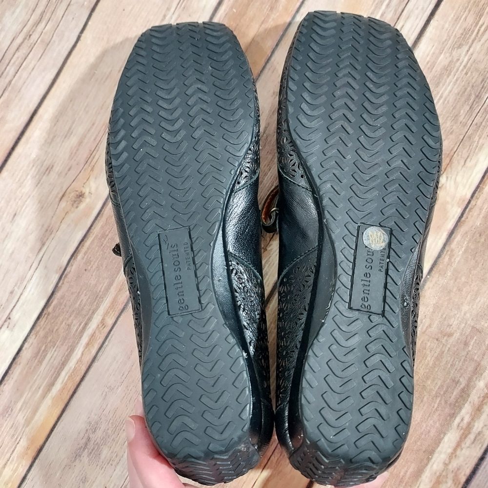 Gentle Souls Black Irene Cutout Mary Janes 8.5 - Picture 11 of 13